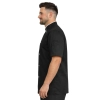 Bluza kucharska czarna na zatrzaski krótki rękaw lamówka biała roz.3XL